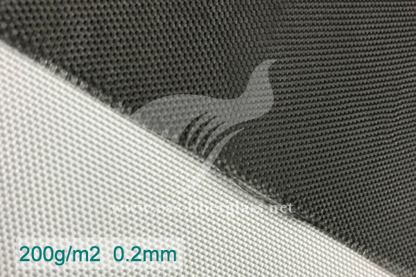 Paño de fibra de vidrio negro ignífugo para revestimiento térmico